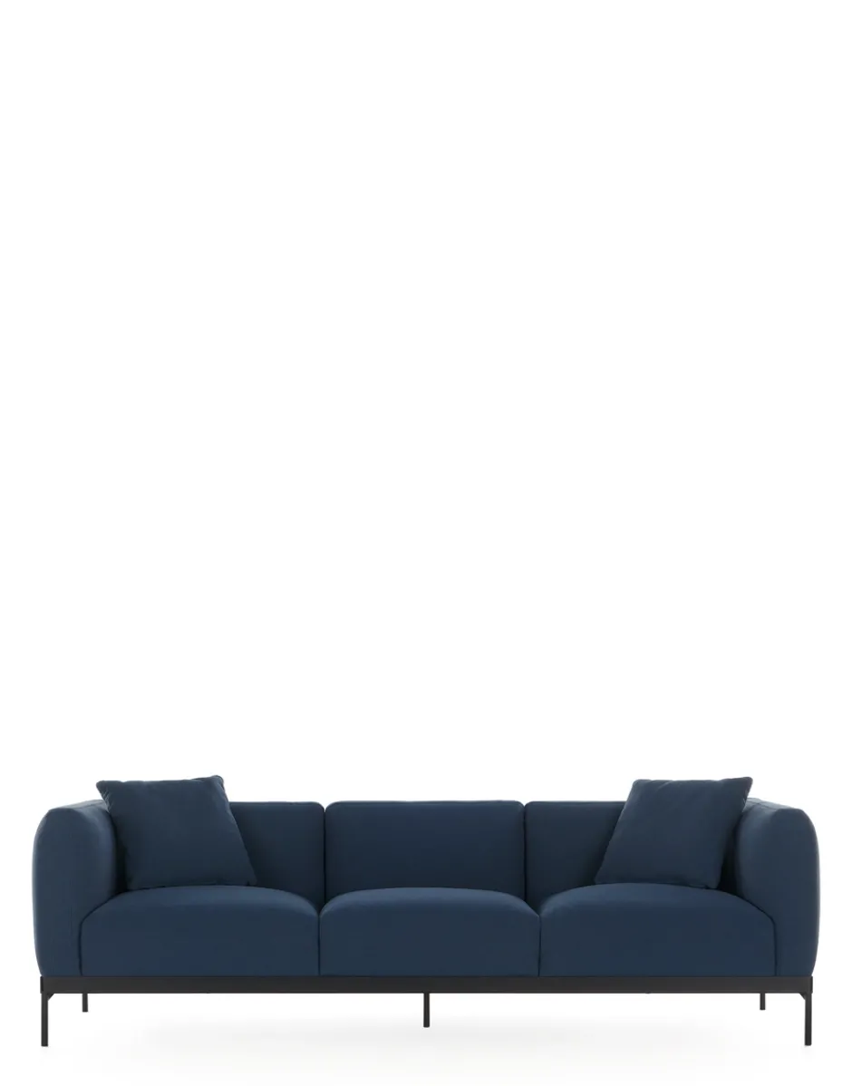 Discount Asia divano 3 posti (cotone plain) Divani E Pouf