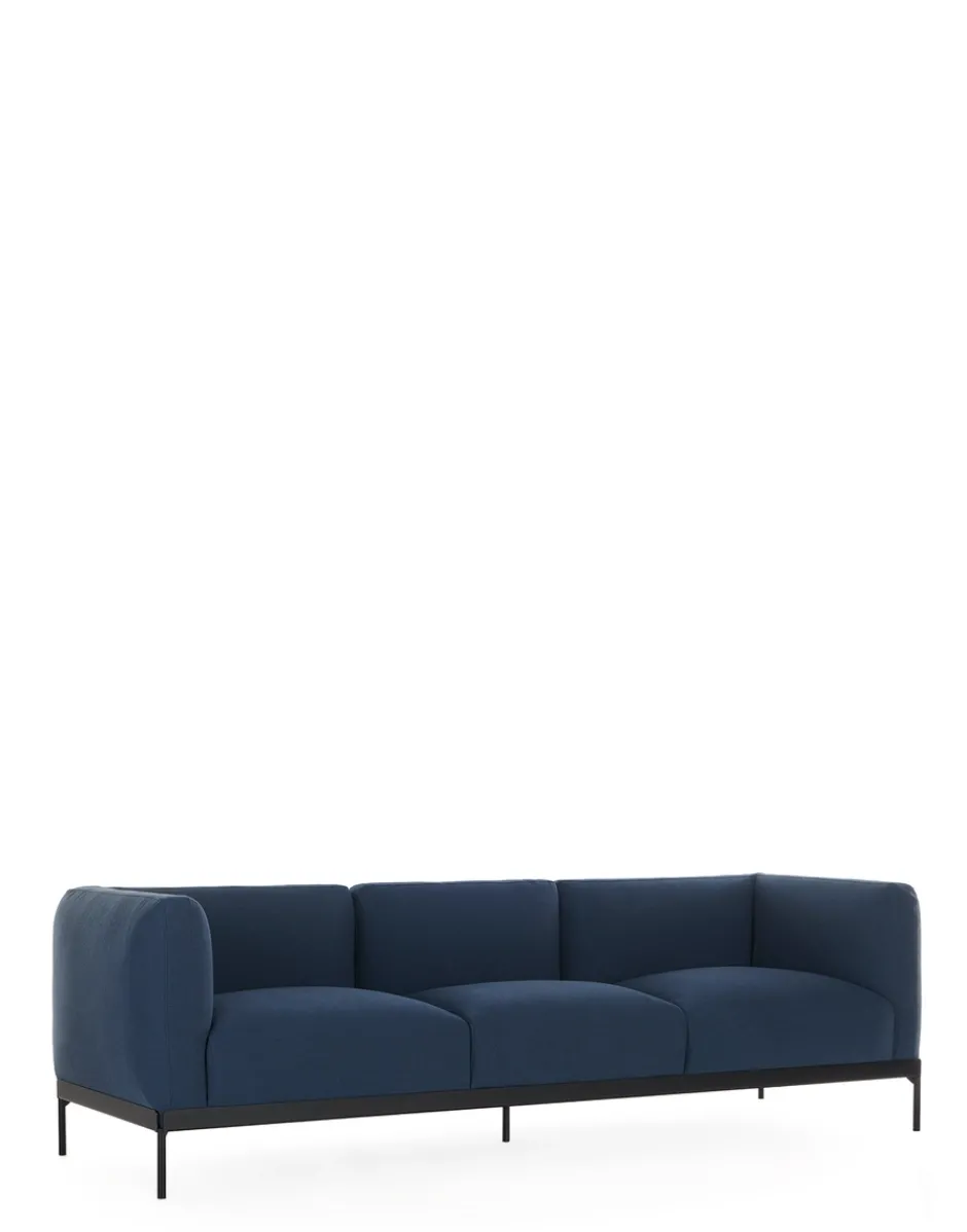 Discount Asia divano 3 posti (cotone plain) Divani E Pouf