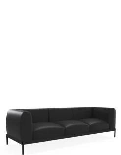 Outlet Asia leather divano 3 posti Divani E Pouf