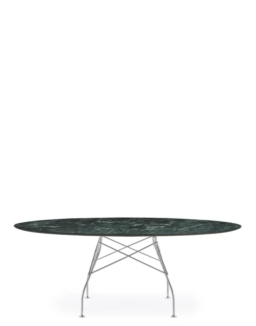 Clearance Glossy marmo ovale Tavoli