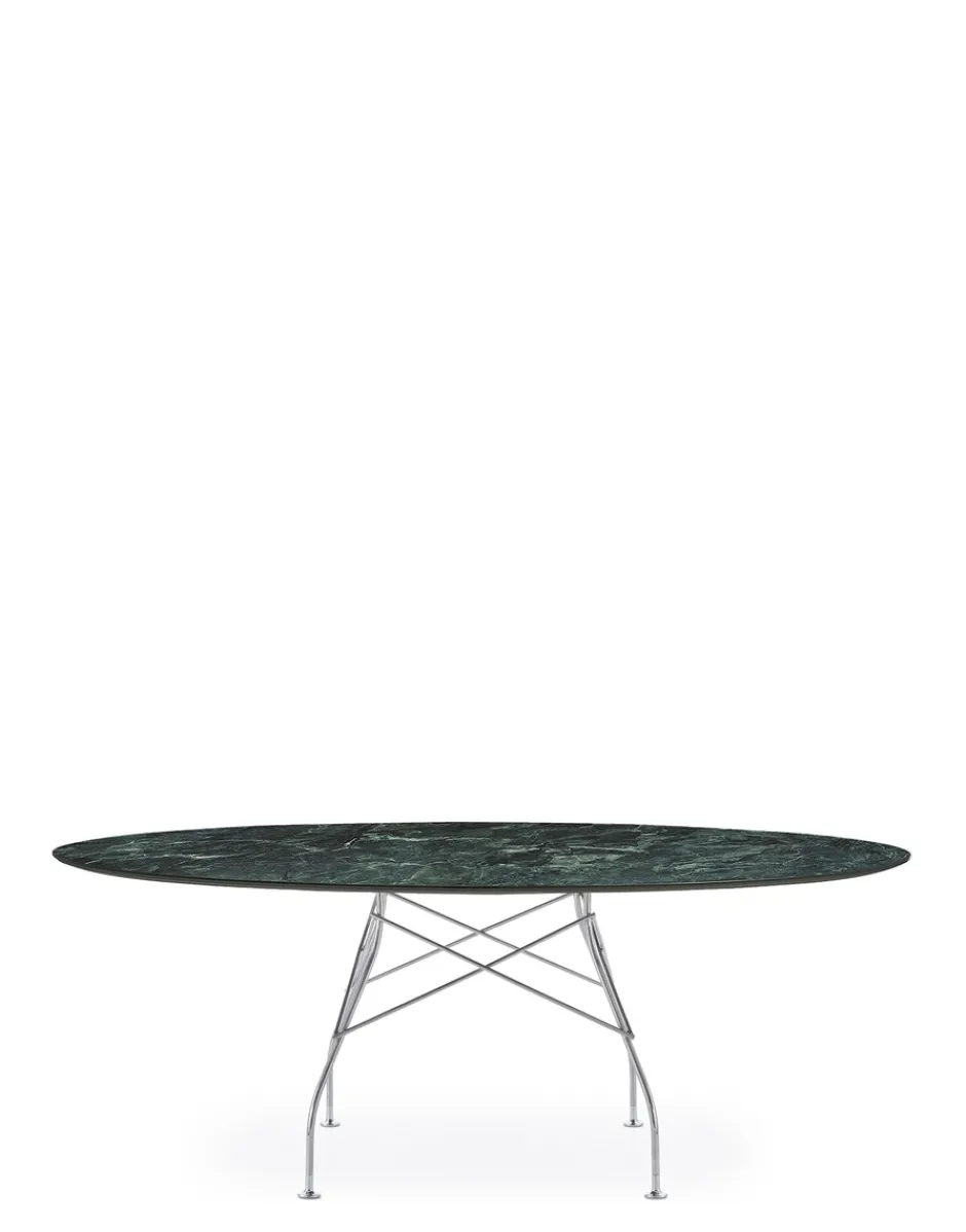 Clearance Glossy marmo ovale Tavoli