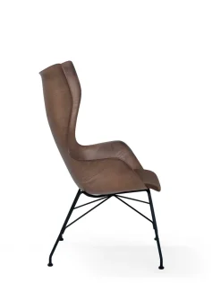 Sale K/wood legno slatted ash e pelle Poltrone