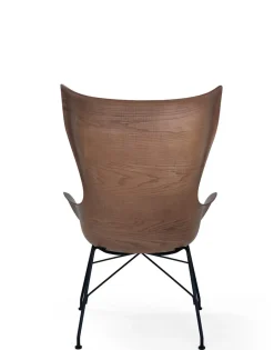 Sale K/wood legno slatted ash e pelle Poltrone