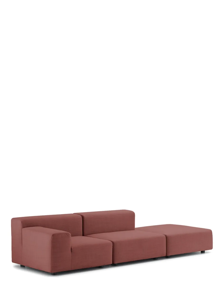 Outlet Plastics outdoor due posti + pouf Divani E Pouf