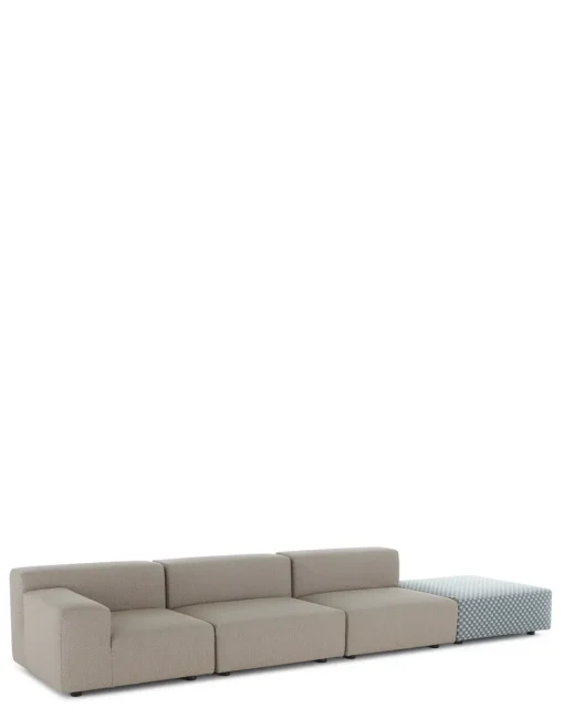 New Plastics outdoor liberty 3 posti + 1 pouf obi check Divani E Pouf