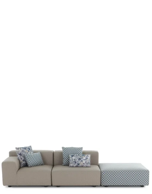 Discount Plastics outdoor liberty 2 posti + 1 pouf obi check Divani E Pouf