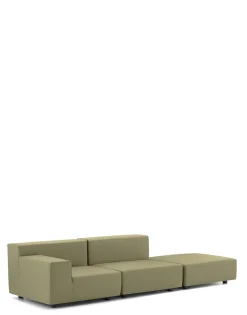 Clearance Plastics tech fabric due posti + pouf Divani E Pouf